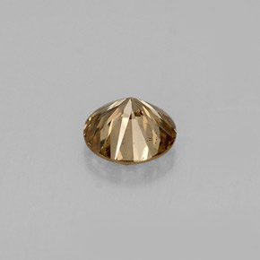 Diamante marrom natural 0,37ct, corte redondo, VS