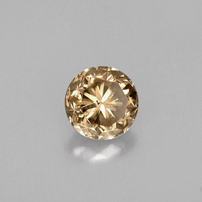 Diamante marrom natural 0,47ct, corte redondo, VS