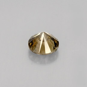 Diamante marrom natural 0,42ct, corte redondo, VS