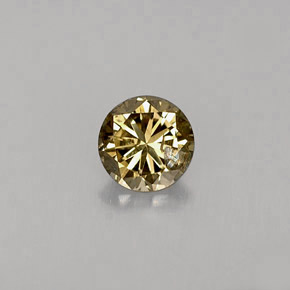 Diamante marrom dourado natural 0,29ct, corte redondo, SI