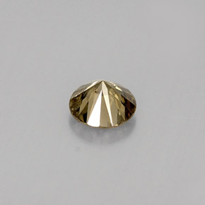 Diamante marrom dourado natural 0,29ct, corte redondo, SI