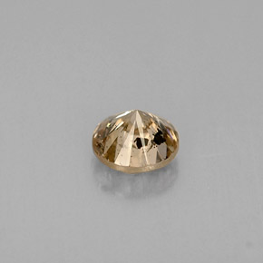 Diamante marrom natural 0,44ct, corte redondo, SI