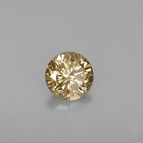 Diamante marrom natural 0,42ct, corte redondo, VS-SI