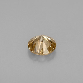 Diamante marrom natural 0,42ct, corte redondo, VS-SI