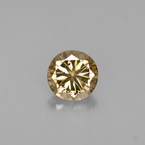 Diamante marrom natural 0,44ct, corte redondo, SI
