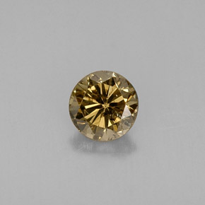 Diamante marrom natural 0,32ct, corte redondo, VS-SI