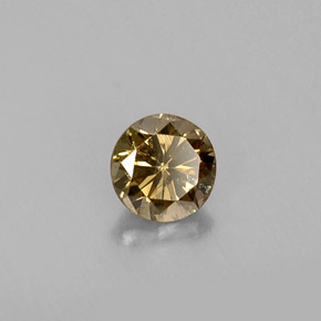Diamante marrom natural 0,32ct, corte redondo, VS-SI