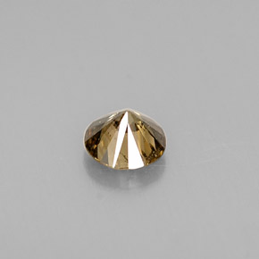 Diamante marrom natural 0,32ct, corte redondo, VS-SI
