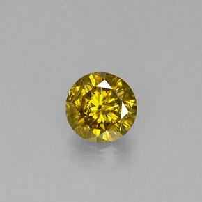 Diamante marrom natural 0,19ct, corte redondo, SI