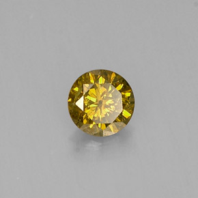 Diamante marrom natural 0,19ct, corte redondo, SI