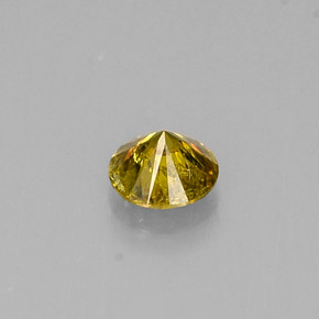 Diamante marrom natural 0,19ct, corte redondo, SI