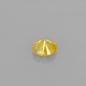 Diamante Amarelo Natural 0.12ct, Corte Redondo, SI-I1