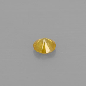 Diamante amarelo natural 0,10ct, corte redondo, SI-I1