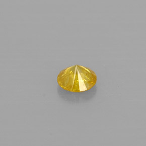 Diamante amarelo natural 0,11ct, corte redondo, SI-I1