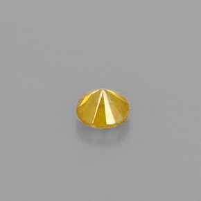 Diamante amarelo natural 0,13ct, corte redondo, SI-I1