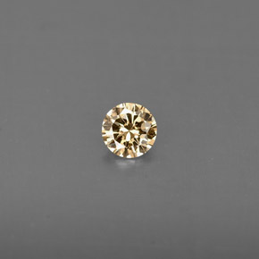 Diamante amarelo natural 0,13ct, corte redondo, VS