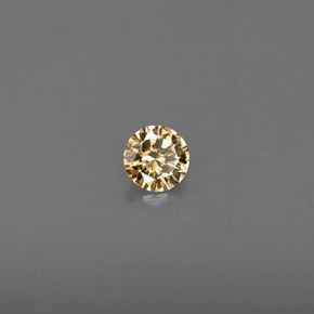 Diamante amarelo natural 0,13ct, corte redondo, VS