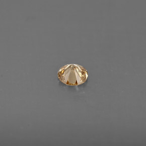 Diamante amarelo natural 0,13ct, corte redondo, VS