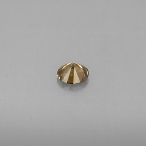 Diamante amarelo natural 0,21ct, corte redondo, VS