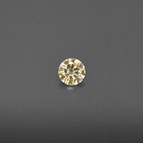 Diamante amarelo natural 0,14ct, corte redondo, VS