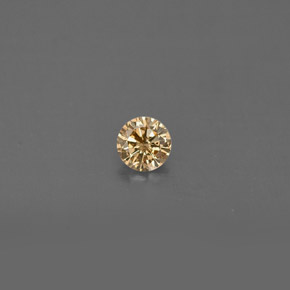 Diamante champanhe Natural 0.15ct, Corte Redondo, VS