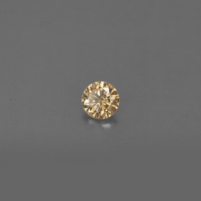 Diamante champanhe Natural 0.15ct, Corte Redondo, VS