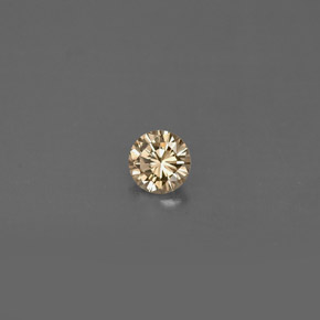 Diamante amarelo natural 0,17ct, corte redondo, VVS-VS