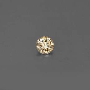 Diamante amarelo natural 0,17ct, corte redondo, VVS-VS