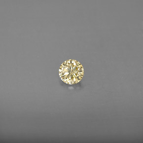 Diamante amarelo natural 0,18ct, corte redondo, VS