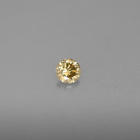Diamante amarelo natural 0,20ct, corte redondo, VS
