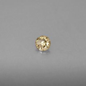 Diamante amarelo natural 0,20ct, corte redondo, VS