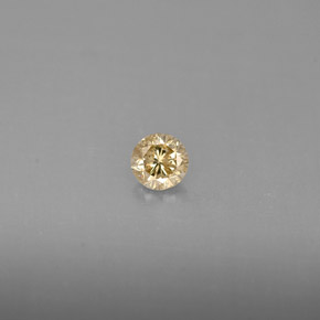 Diamante amarelo natural 0,19ct, corte redondo, VS