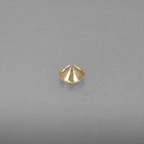 Diamante amarelo natural 0,19ct, corte redondo, VS