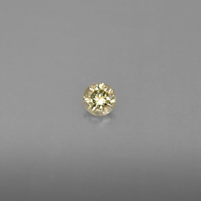 Diamante amarelo natural 0,16ct, corte redondo, VS