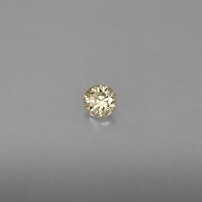 Diamante amarelo natural 0,16ct, corte redondo, VS