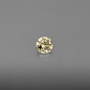 Diamante amarelo natural 0,21ct, corte redondo, VS