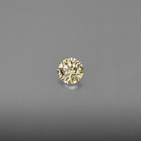 Diamante amarelo natural 0,21ct, corte redondo, VS