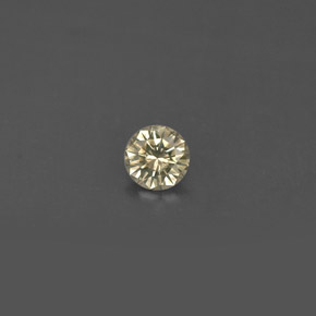Diamante amarelo natural 0,17ct, corte redondo, VS