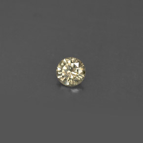 Diamante amarelo natural 0,17ct, corte redondo, VS