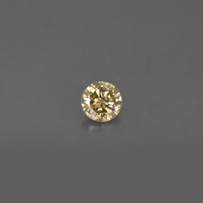 Diamante amarelo natural 0,17ct, corte redondo, VS
