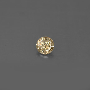 Diamante amarelo natural 0,17ct, corte redondo, VS
