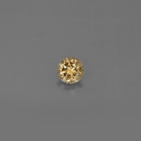 Diamante amarelo natural 0,17ct, corte redondo, VS
