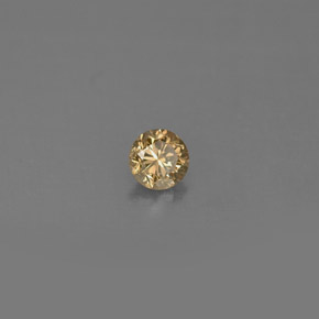 Diamante amarelo natural 0,17ct, corte redondo, VS