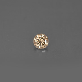 Diamante marrom natural 0,14ct, corte redondo, VS