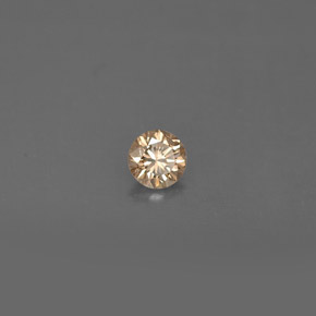 Diamante marrom natural 0,14ct, corte redondo, VS