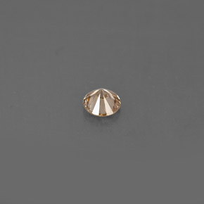 Diamante marrom natural 0,14ct, corte redondo, VS