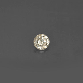 Diamante amarelo natural 0,16ct, corte redondo, VS