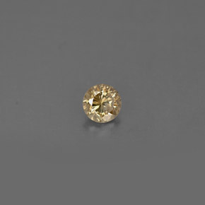 Diamante amarelo natural 0,16ct, corte redondo, VS