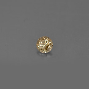 Diamante amarelo natural 0,16ct, corte redondo, VS