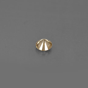 Diamante amarelo natural 0,16ct, corte redondo, VS